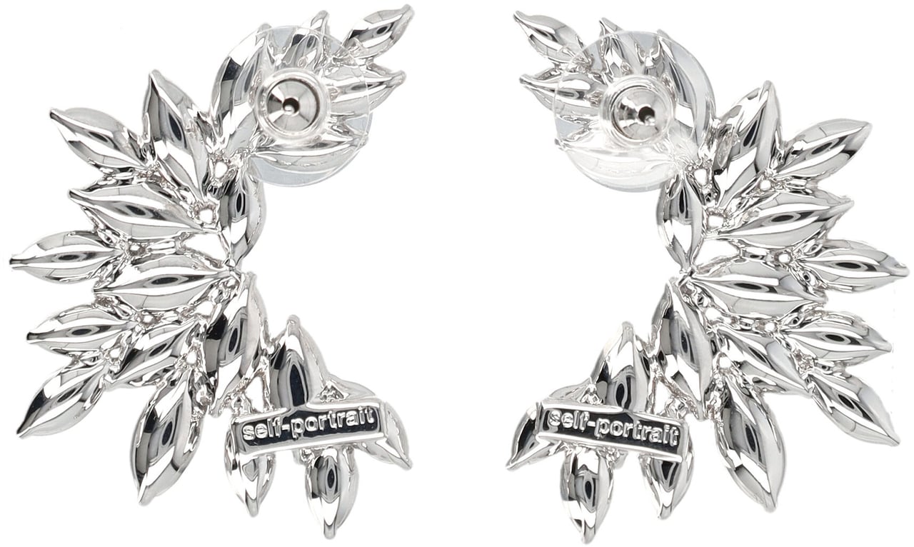 Self-Portrait Crystal Cuff Earring Argento Zilver