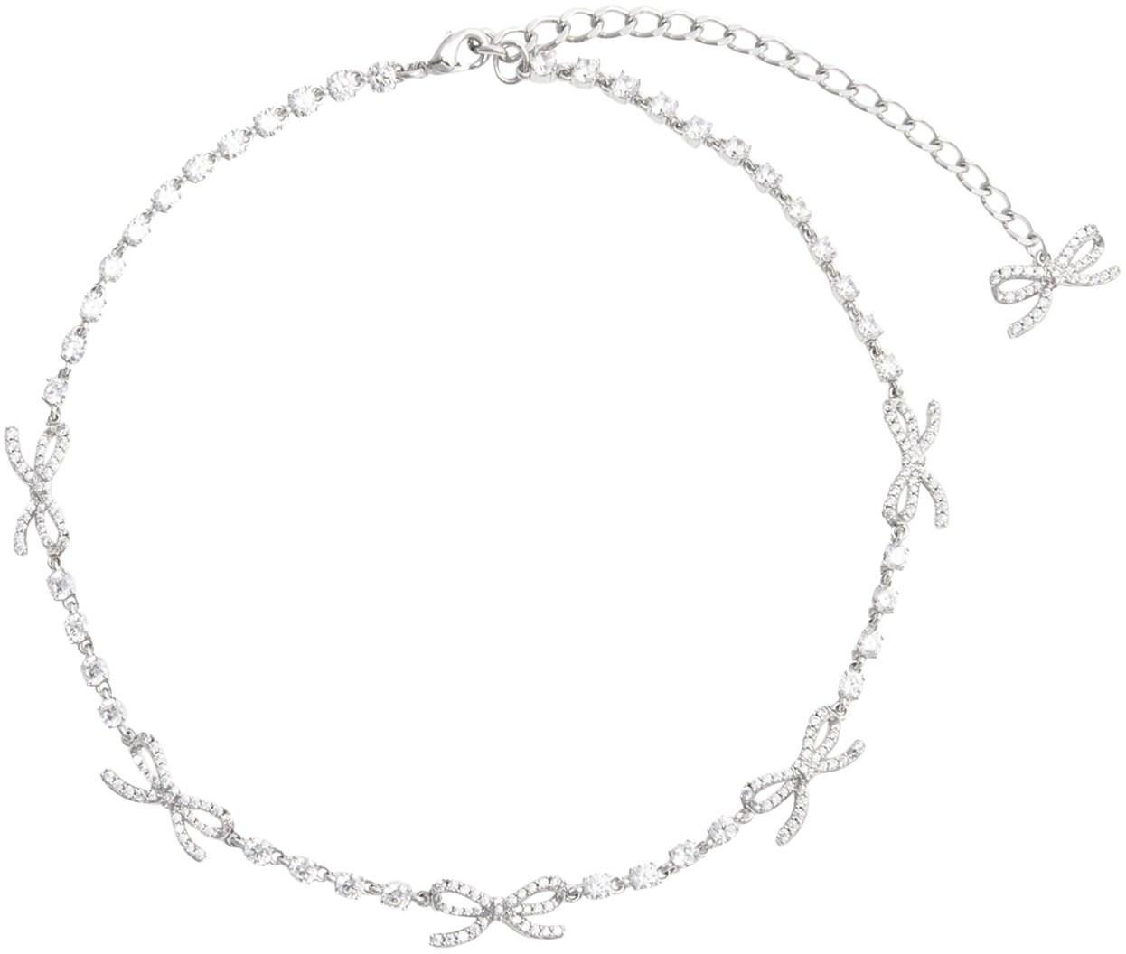 Self-Portrait Collana Con Fiocchi Cristallo Zilver