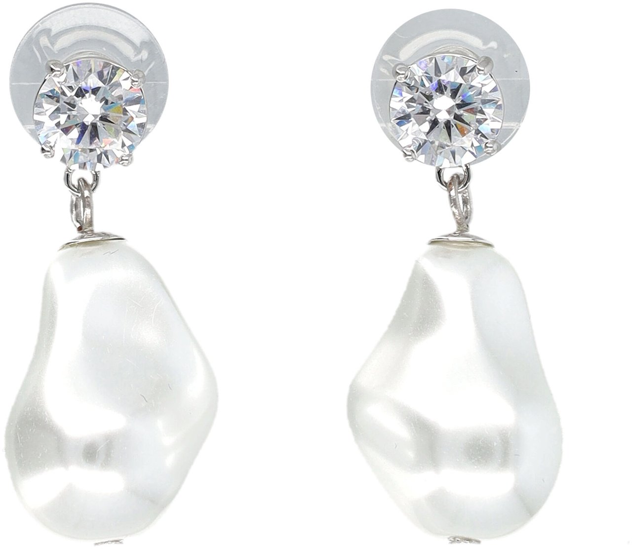 Self-Portrait Pearl Drop Earring Argento Zilver