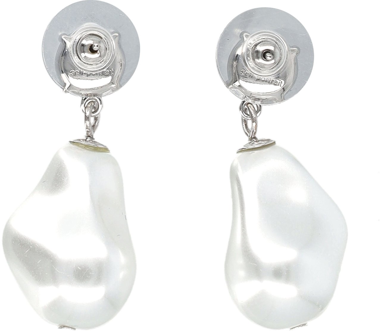 Self-Portrait Pearl Drop Earring Argento Zilver