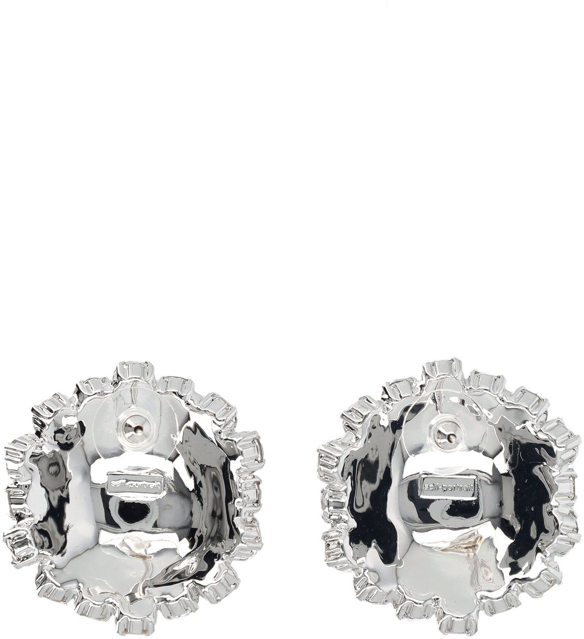 Self-Portrait Crystal Flower Earring Argento Zilver