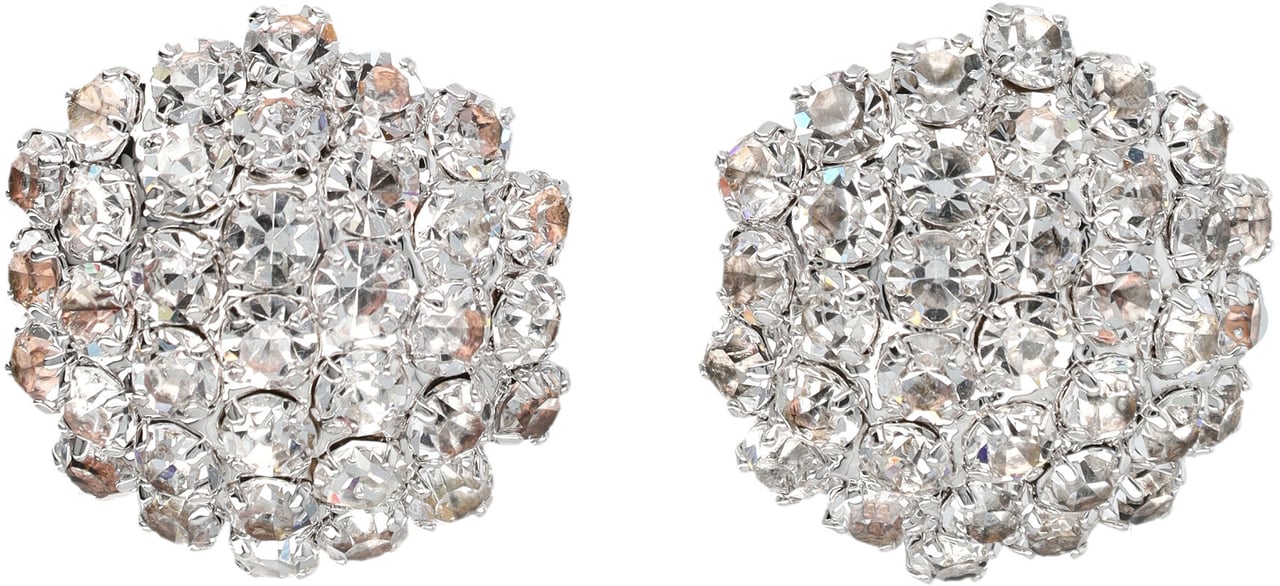 Self-Portrait Crystal Flower Earring Argento Zilver