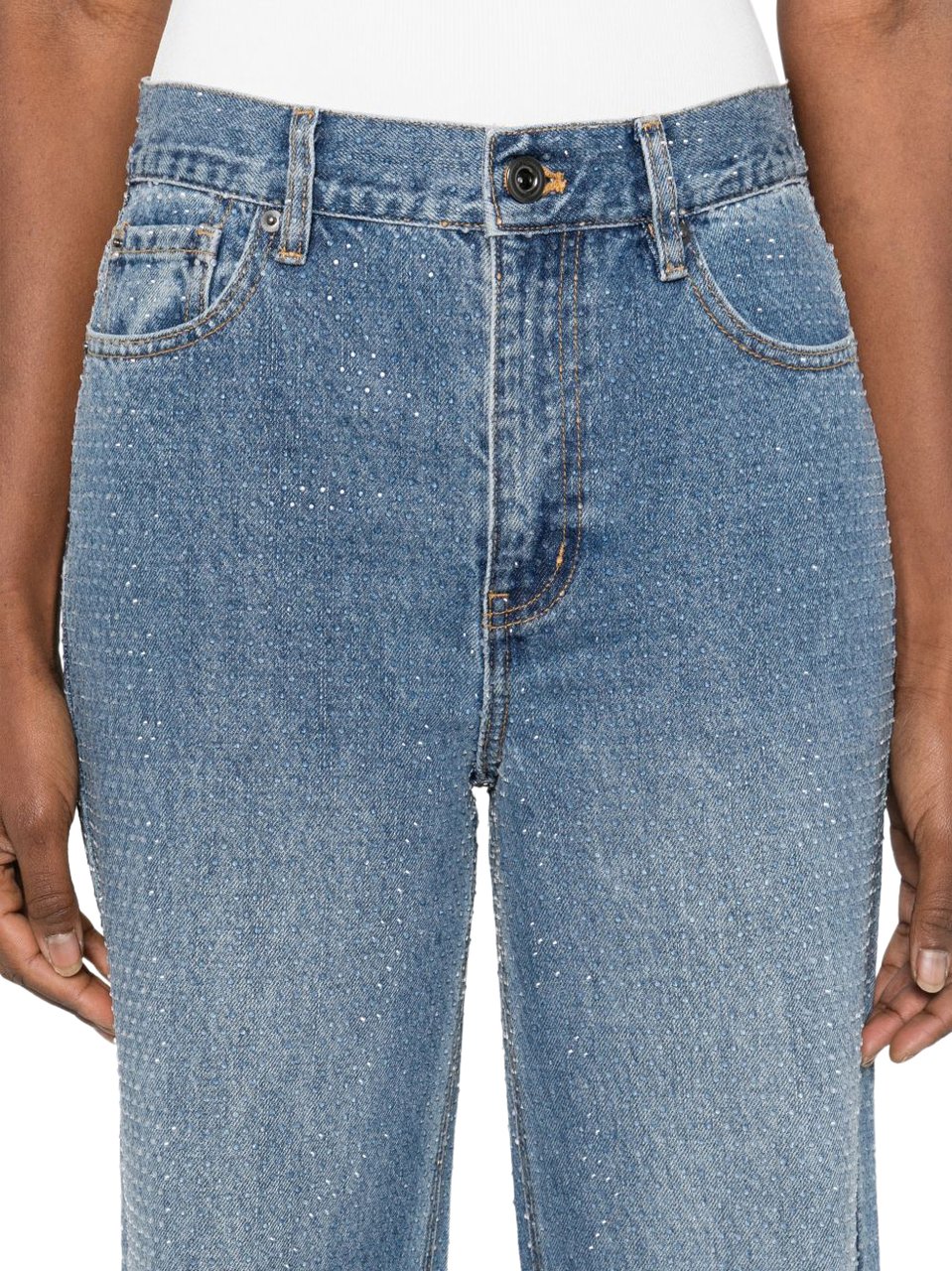 Self-Portrait Jeans Blue Blauw