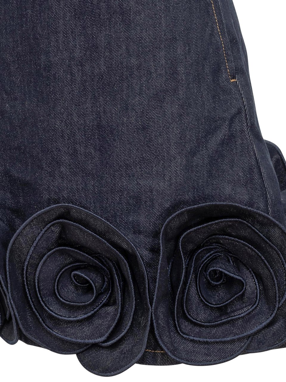 Self-Portrait Abito Mini con Fiori 3D Navy