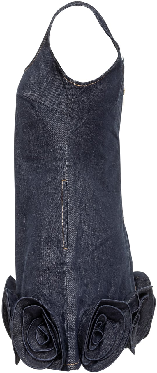 Self-Portrait Abito Mini con Fiori 3D Navy