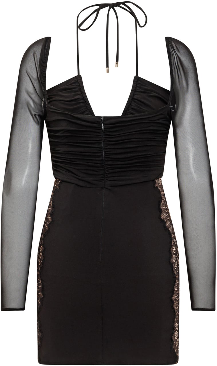 Self-Portrait Abito Midi Cut-Out Zwart