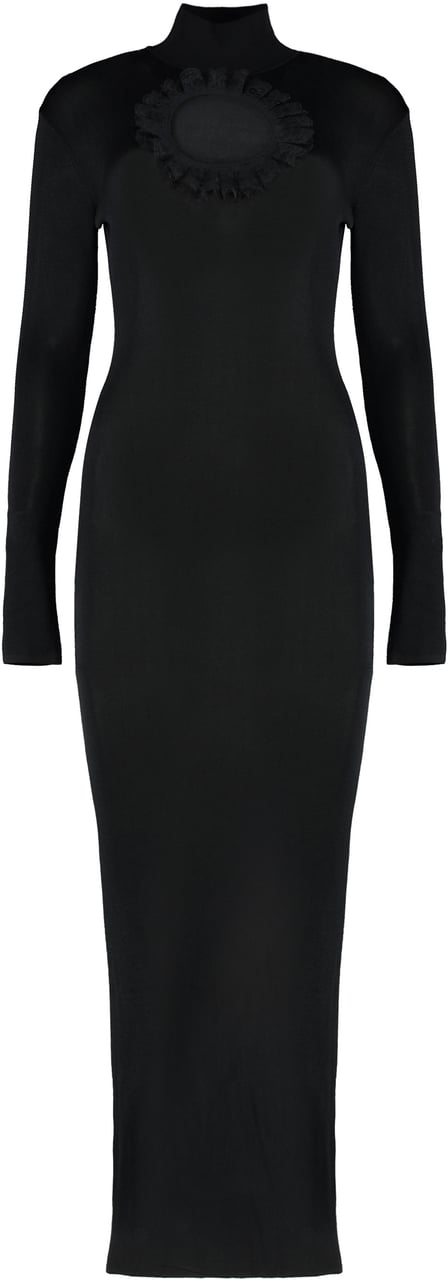 Self-Portrait Self-Portrait x Christopher Kane - Knitted maxi-dress Zwart