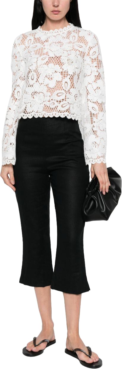 Self-Portrait Top Bianco Wit