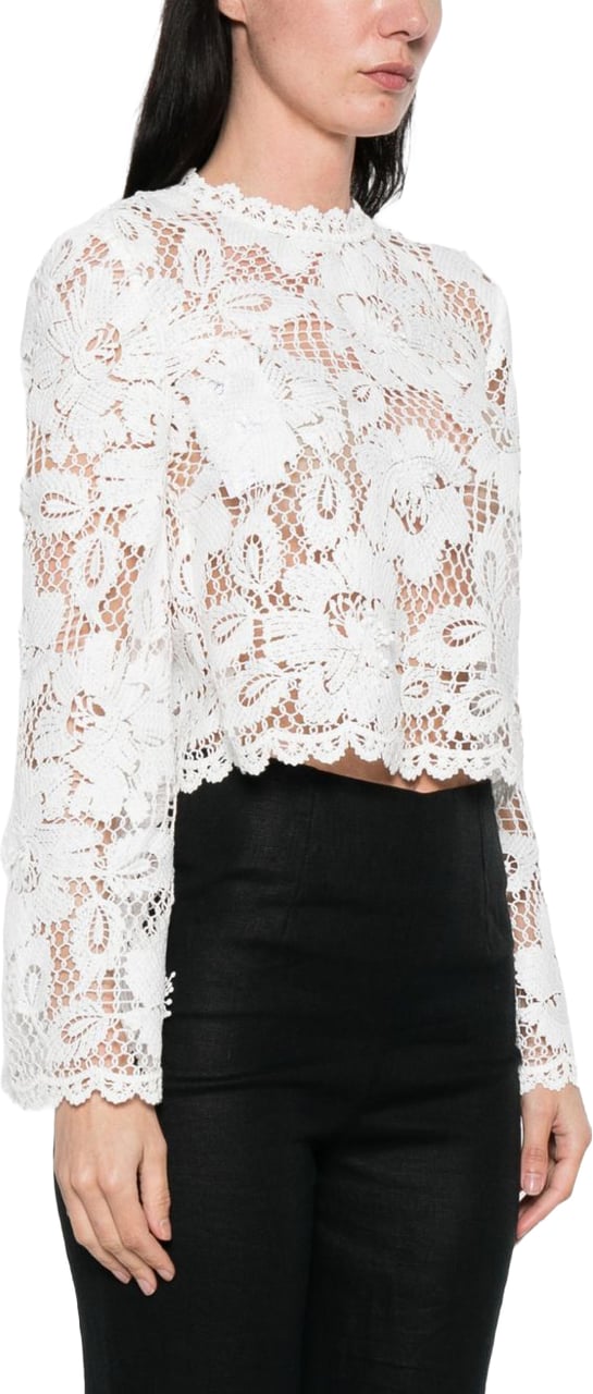 Self-Portrait Top Bianco Wit