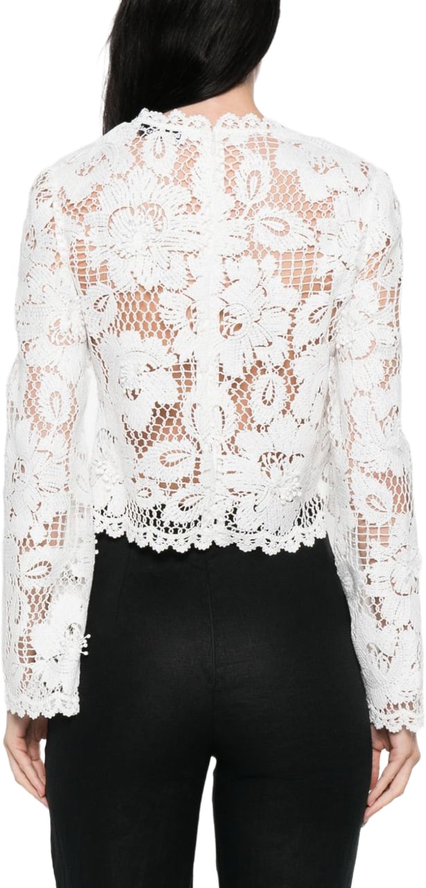 Self-Portrait Top Bianco Wit