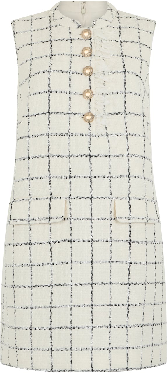 Self-Portrait Sleeveless mini dress Wit
