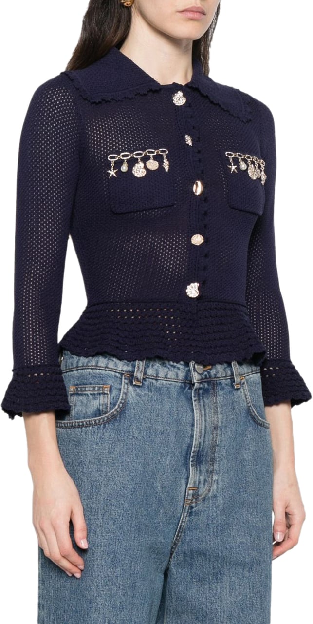 Self-Portrait Sweaters Blu Blauw