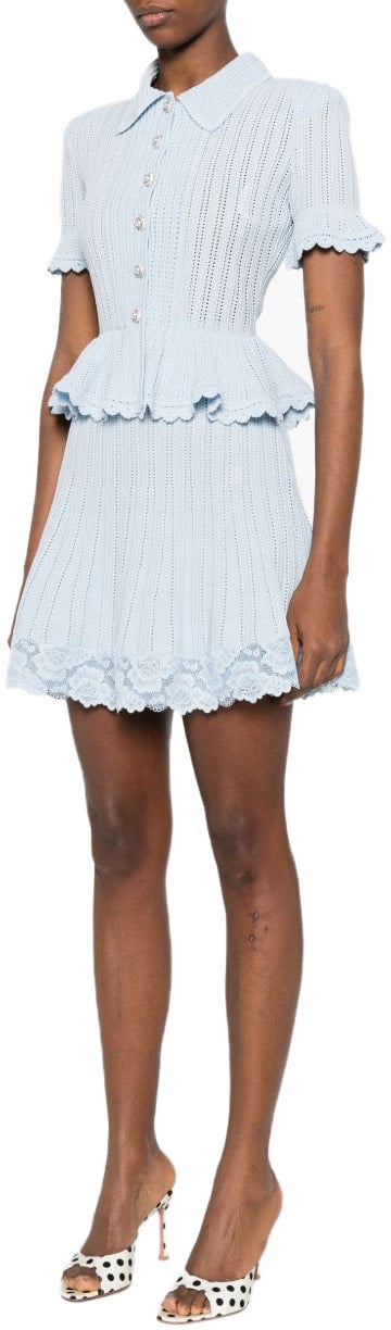 Self-Portrait Dresses Clear Blue Blauw