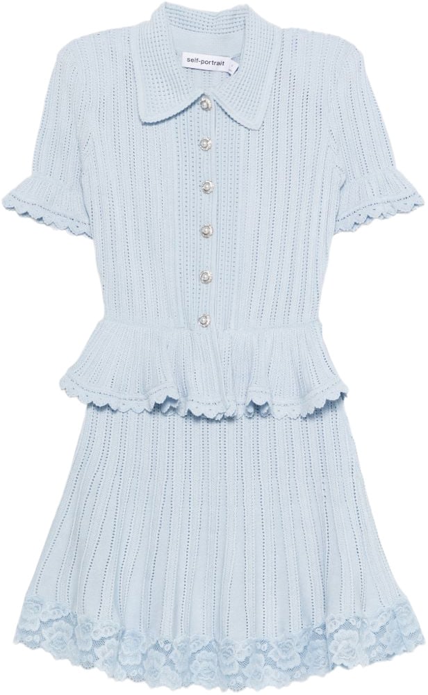 Self-Portrait Dresses Clear Blue Blauw