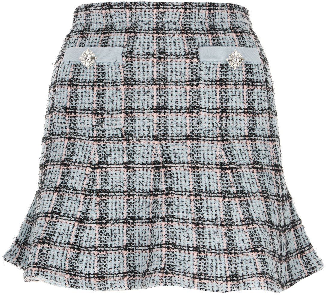 Self-Portrait Self Portrait Embroidered cotton blend mini skirt Divers