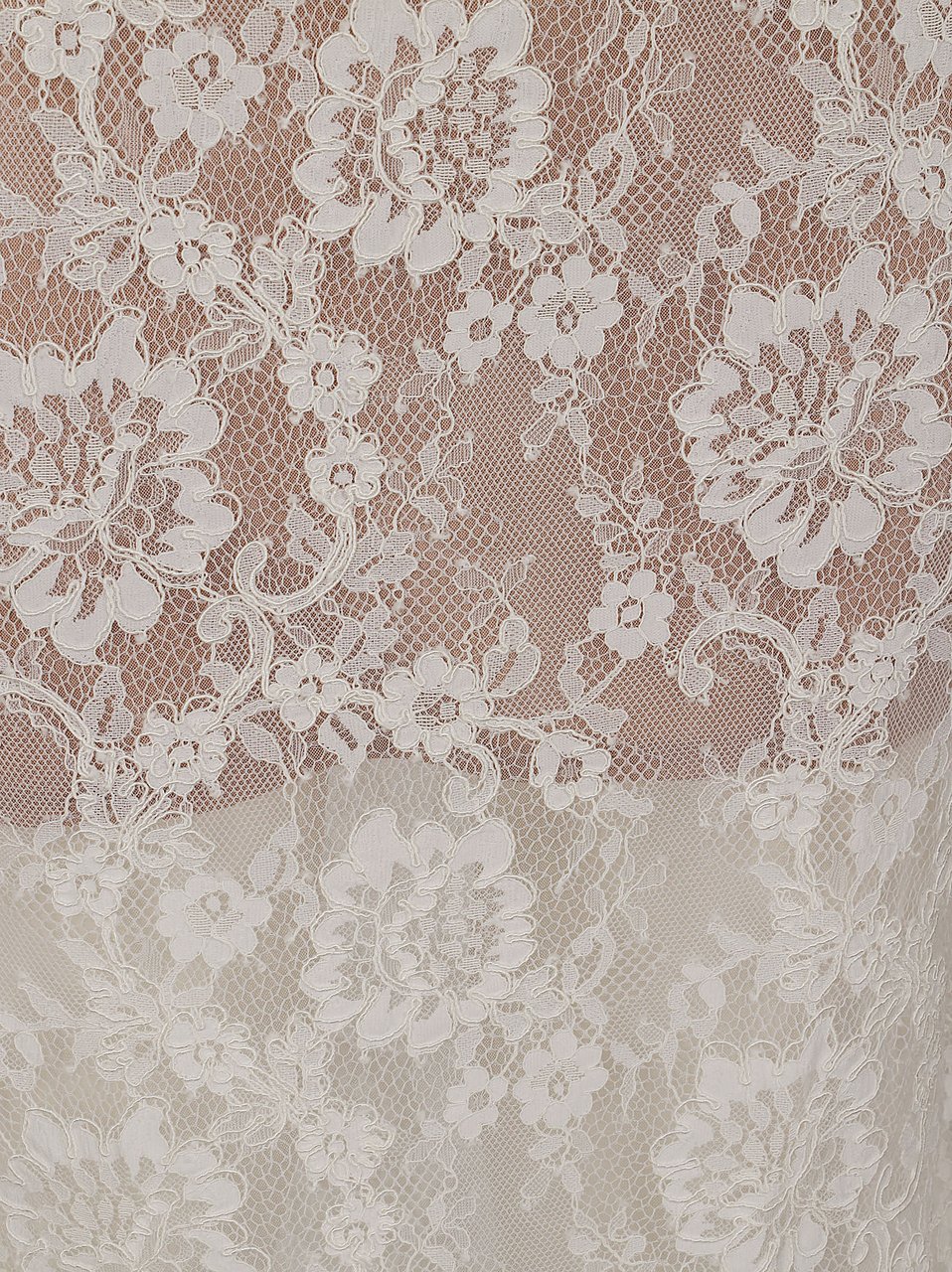 Self-Portrait Sheer White Floral Lace Maxi Dress Wit