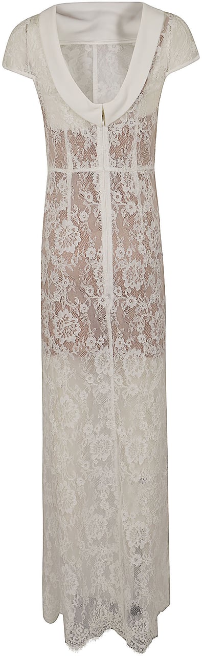 SELF-PORTRAIT WHITE LACE SCOOP BACK MAXI DRESS Wit