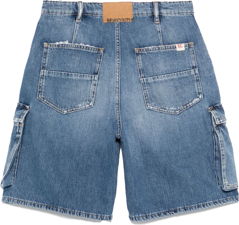 Semicouture Shorts Clear Blue Blauw