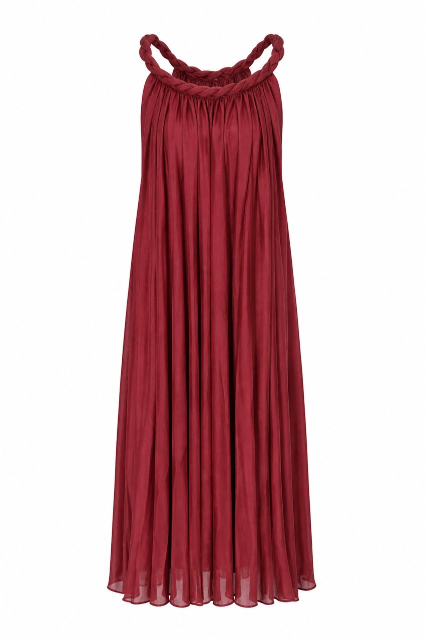 Semicouture Dresses Barolo Maroon