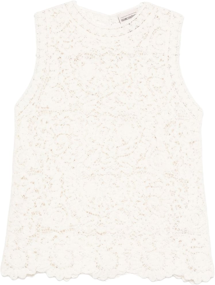 Semicouture Sweaters White Wit