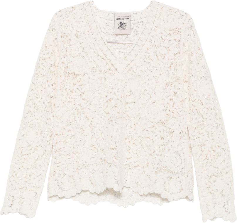 Semicouture Sweaters White Wit