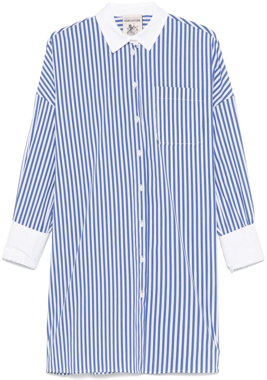Semicouture Shirts Blue Blauw