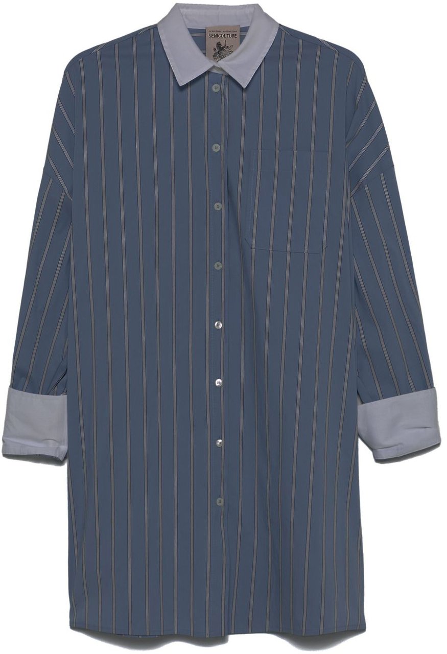 Semicouture Shirts Blue Blauw