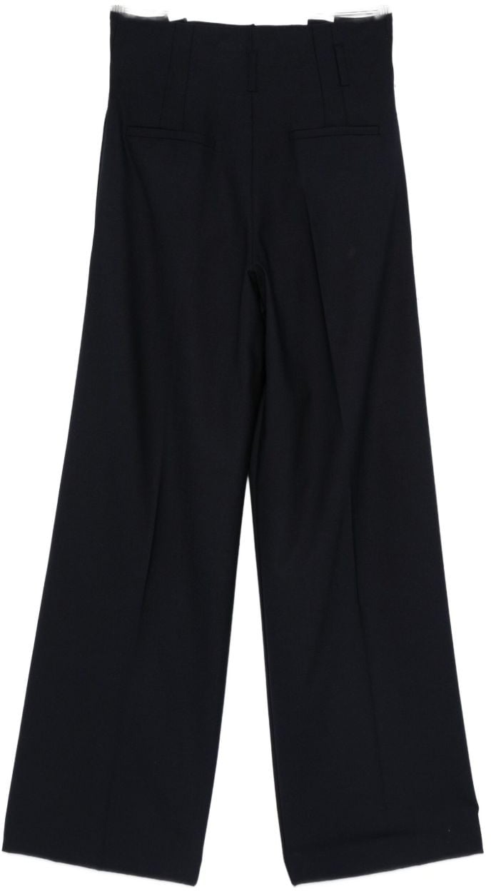 Semicouture Trousers Blue Blauw