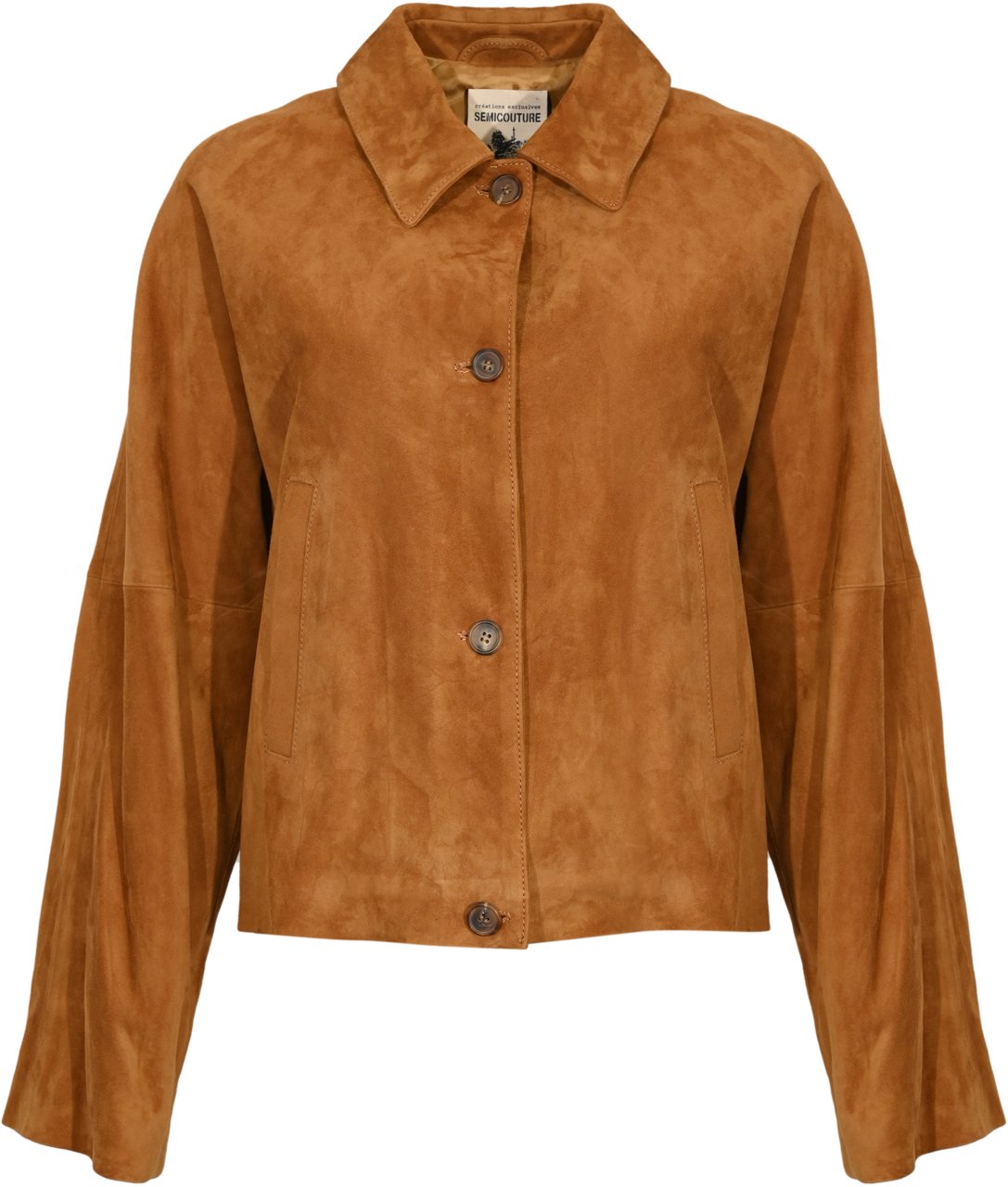Semicouture Jackets Leather Brown Bruin
