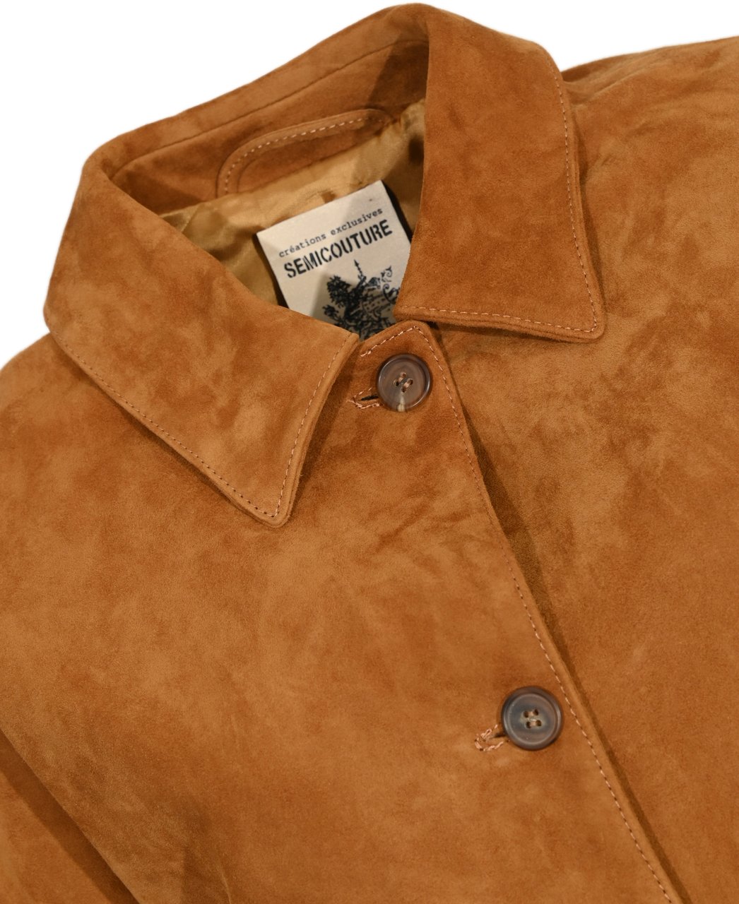 Semicouture Jackets Leather Brown Bruin