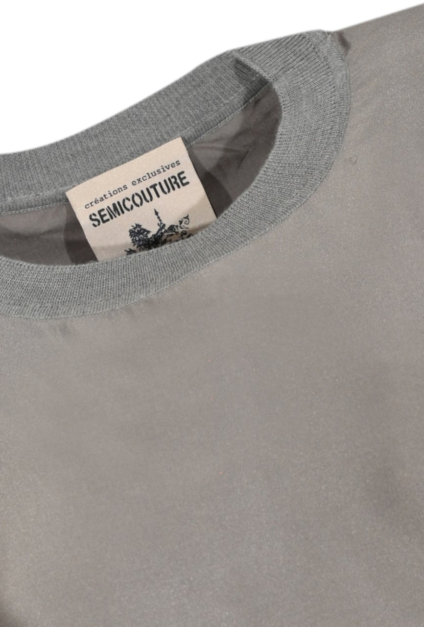 Semicouture T-Shirts And Polos Pearl Grey Lichtgrijs