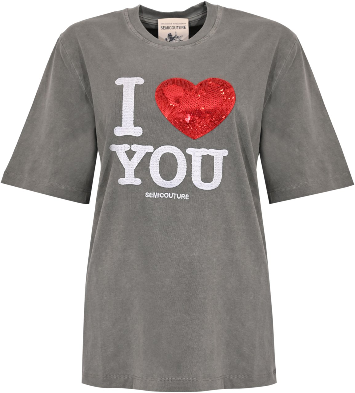 Semicouture T-Shirts And Polos Grey Grijs