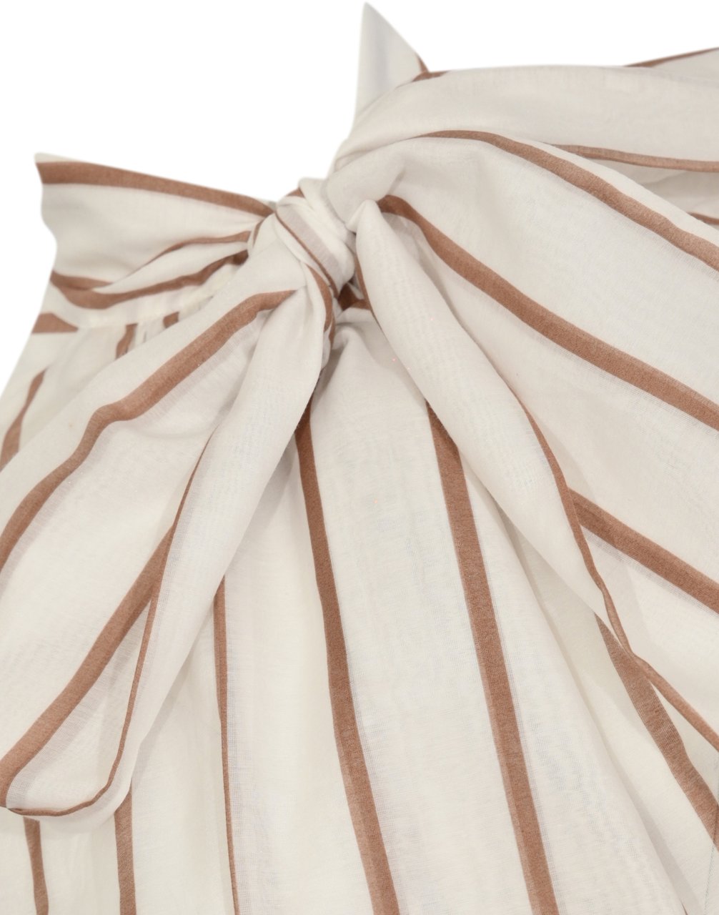 Semicouture Top Riga Bianco-Juta Wit