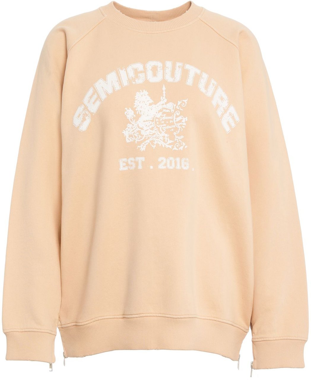 Semicouture Sweatshirt with logo 'Dorotea' Roze