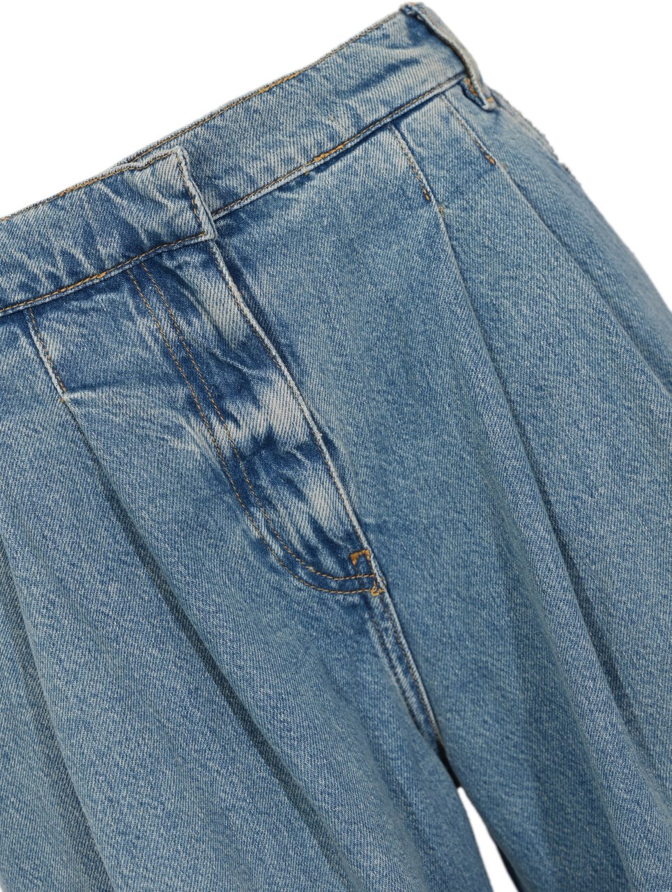 Semicouture Trousers Denim Light Sto Blauw