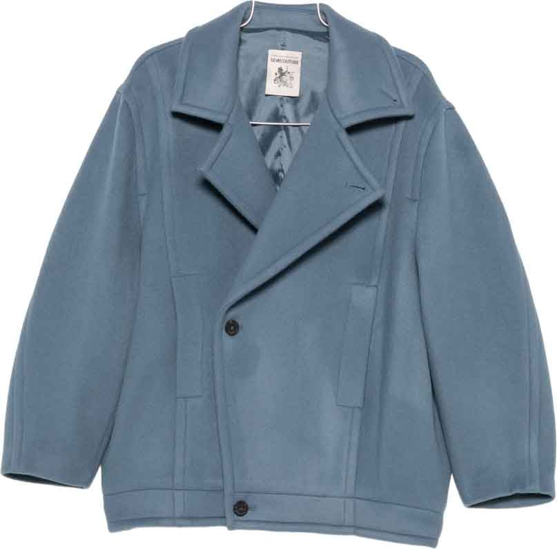 Semicouture Coats Light Blue Blauw