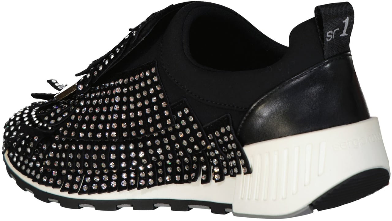 Sergio Rossi Sergio Rossi SR1 Running Crystals Sneakers Zwart