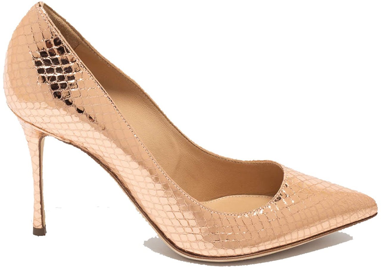 Sergio Rossi Sergio Rossi Godiva 090 Python Effect Pumps Roze