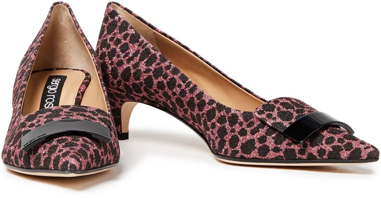 Sergio Rossi Sergio Rossi SR1 045 Glitter Pumps Roze