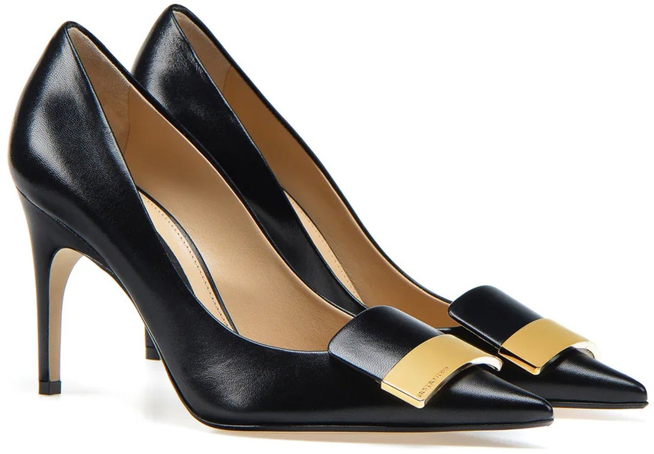 Sergio Rossi Sergio Rossi SR1 Leather Pumps Zwart