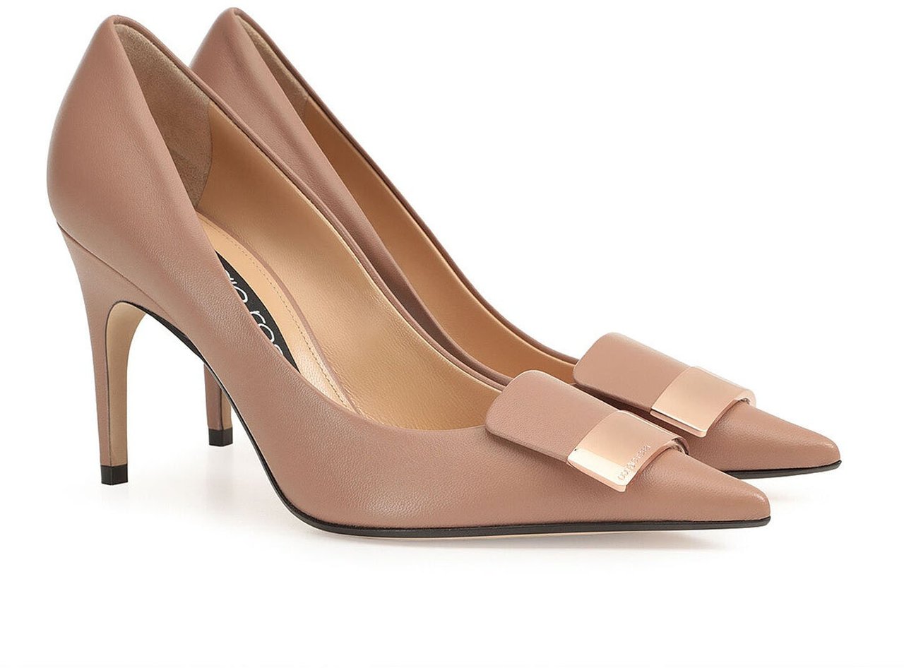 Sergio Rossi Sergio Rossi SR1 090 Leather Pumps Beige