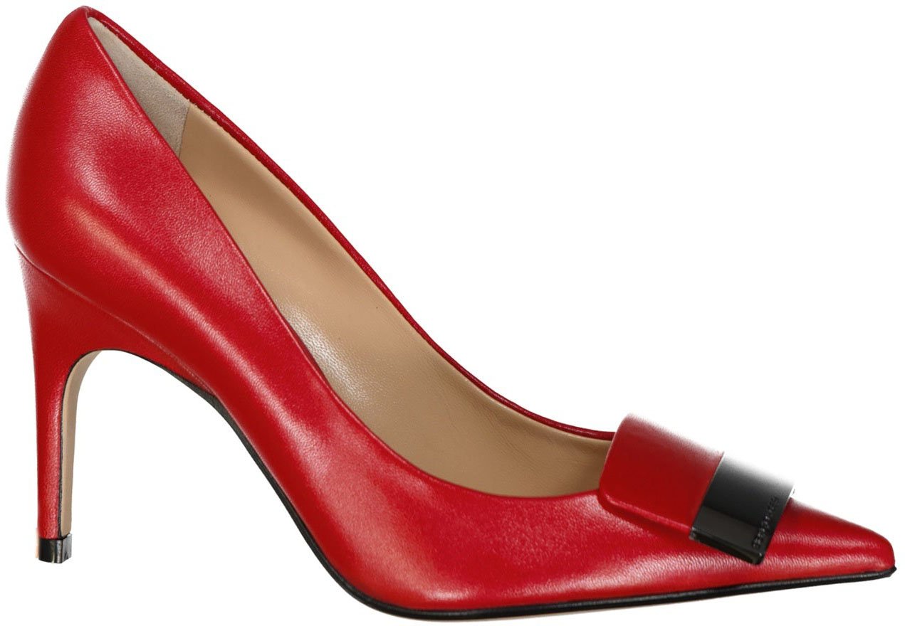Sergio Rossi Sergio Rossi 090 Leather Pumps Rood