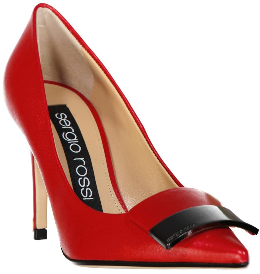 Sergio Rossi Sergio Rossi 090 Leather Pumps Rood