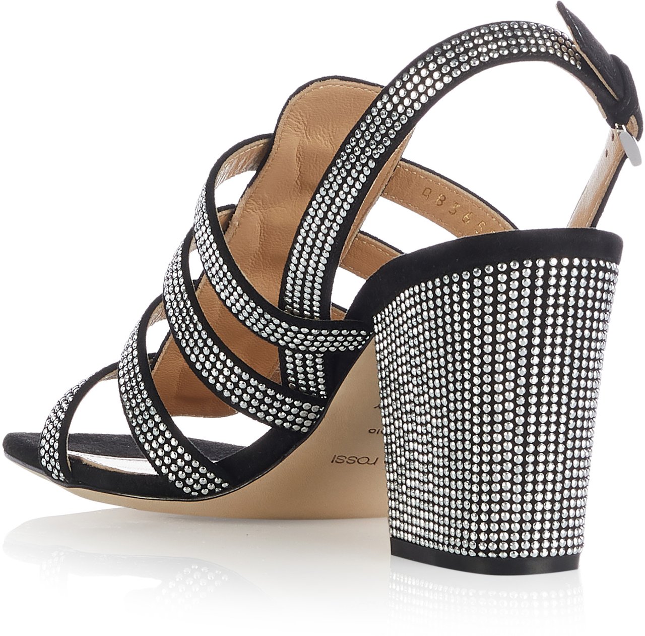 Sergio Rossi Sergio Rossi Sandale schwarz-silber Zwart