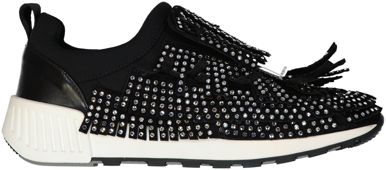 Sergio Rossi Sergio Rossi SR1 Running Crystals Sneakers Zwart