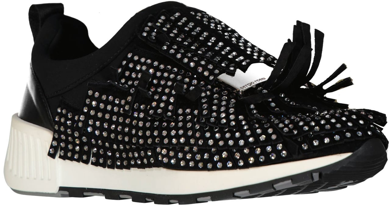 Sergio Rossi Sergio Rossi SR1 Running Crystals Sneakers Zwart