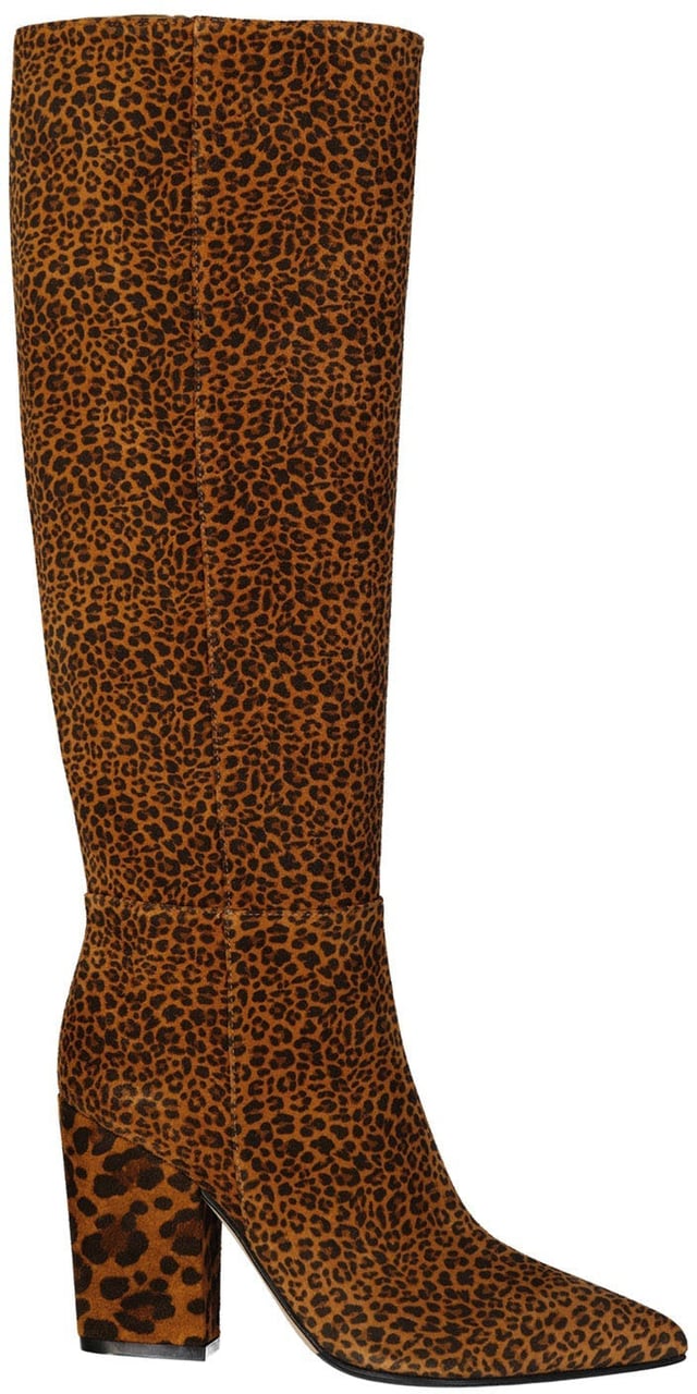 Sergio Rossi Sergio Rossi Leopard-Print Leather Boots Bruin
