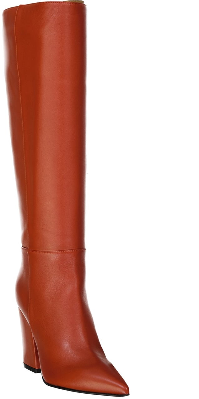 Sergio Rossi SERGIO ROSSI Leather Heel Boots Oranje