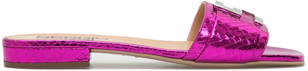 Sergio Rossi Sergio Rossi Leather Flat Sandals Roze