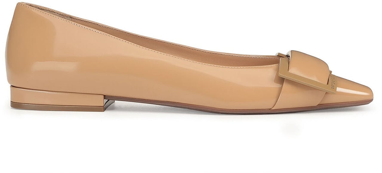 Sergio Rossi Sergio Rossi Leather Ballerina Flats Bruin
